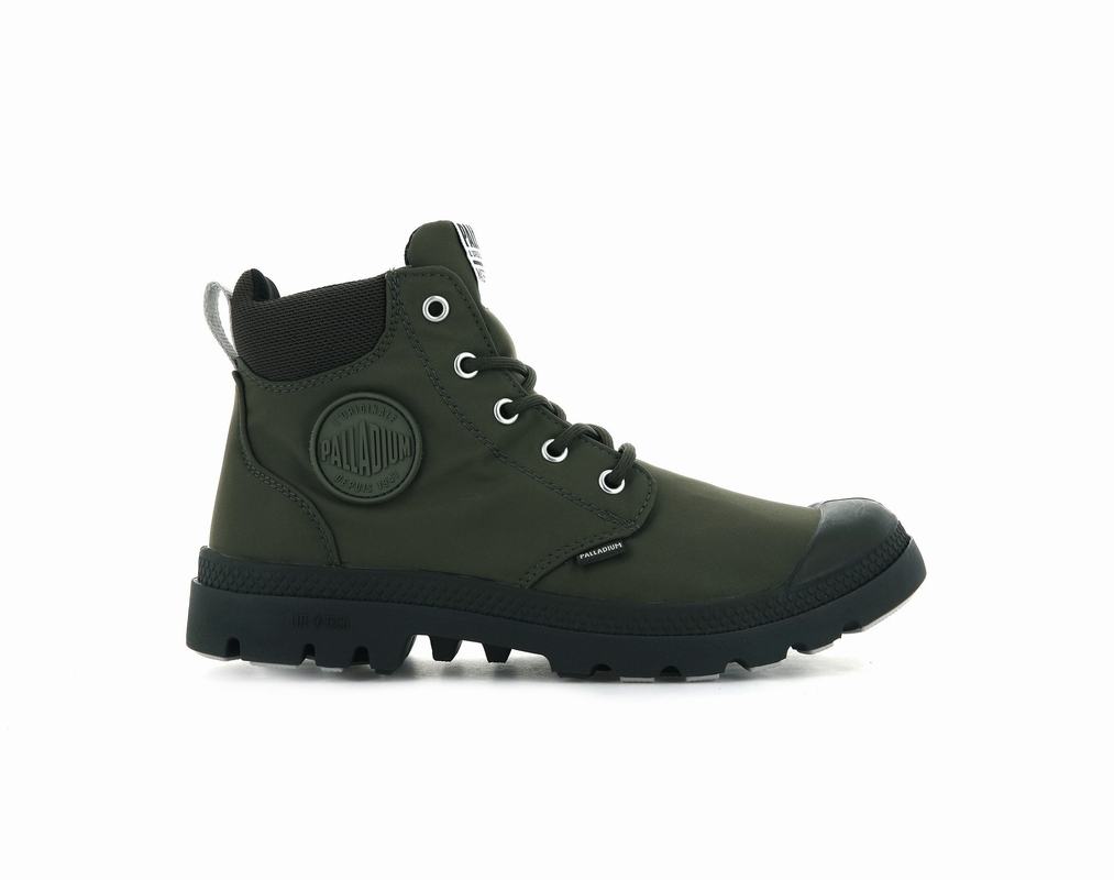 Palladium Pampa Lite + Cuff Wp Mens Waterproof Boots Olive Australia [DMLVYZ-184]